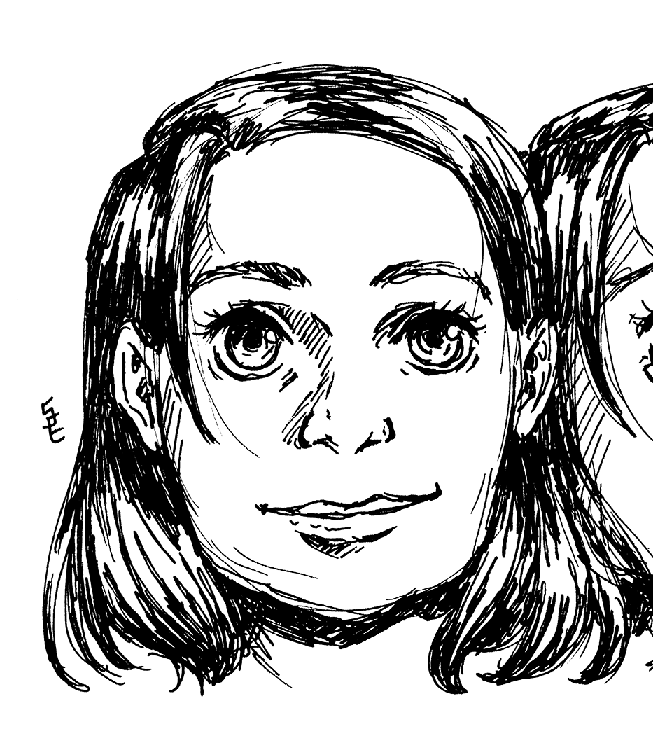 Thumbnail Tintenzeichnung einer Kopfdrehung / Ink Sketch of a Head Turn Soph's Sketchpad