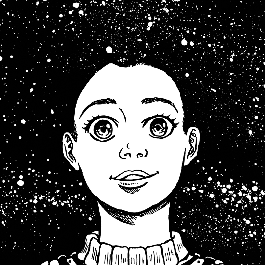 Space Hair Sternenhaar Tintenzeichnung / Ink Drawing Soph's Sketchpad Thumbnail