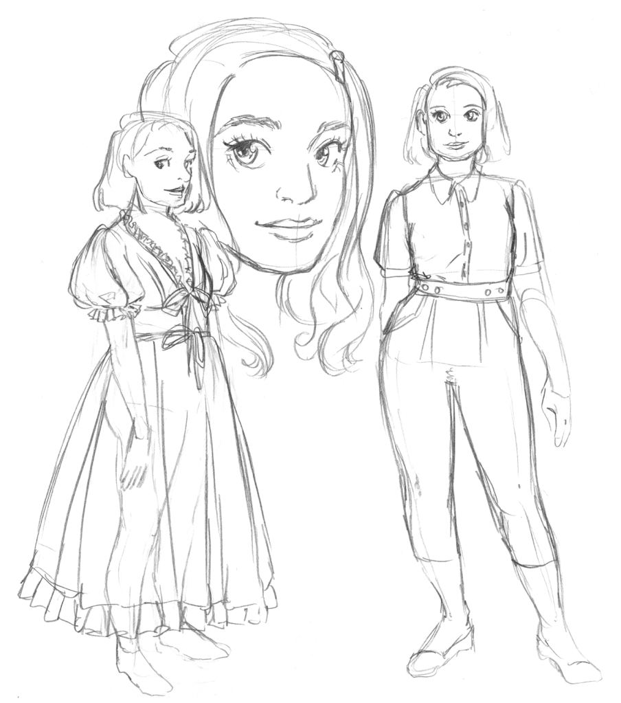 Pencil drawing Sketches of Clothes