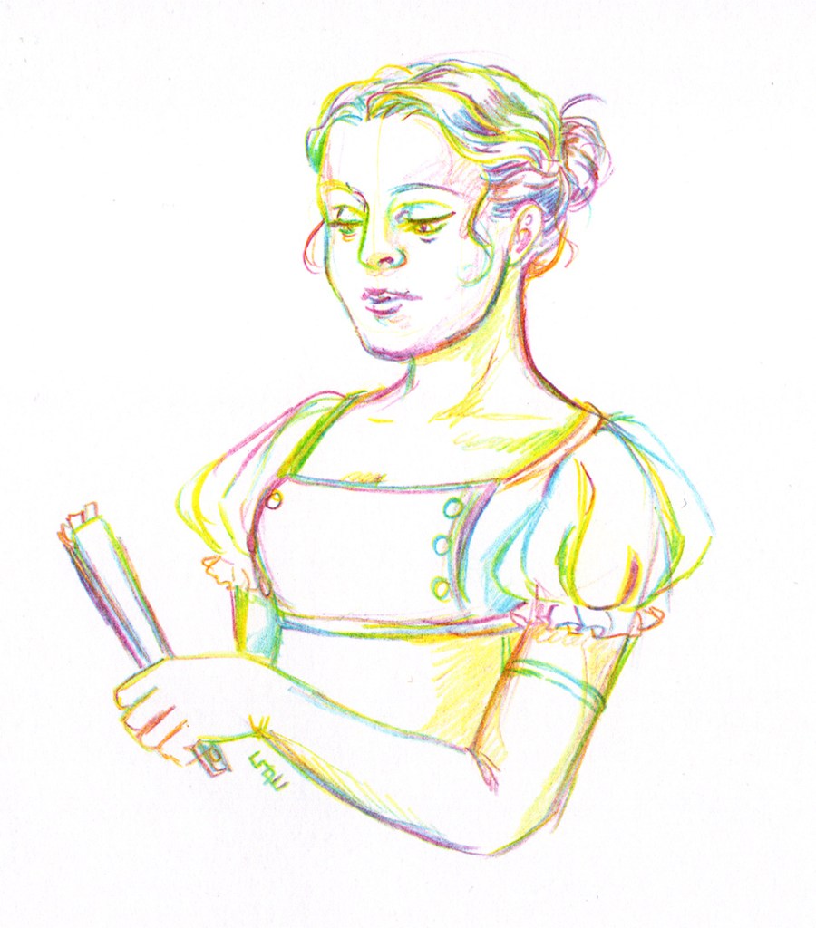 Extreme colored pencil sketch