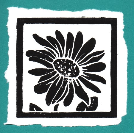 Linocut Daisy by Soph's Sketchpad