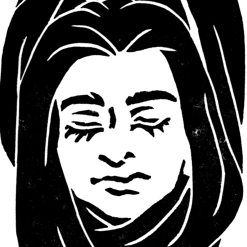 Wrapped Hair Linocut Thumbnail